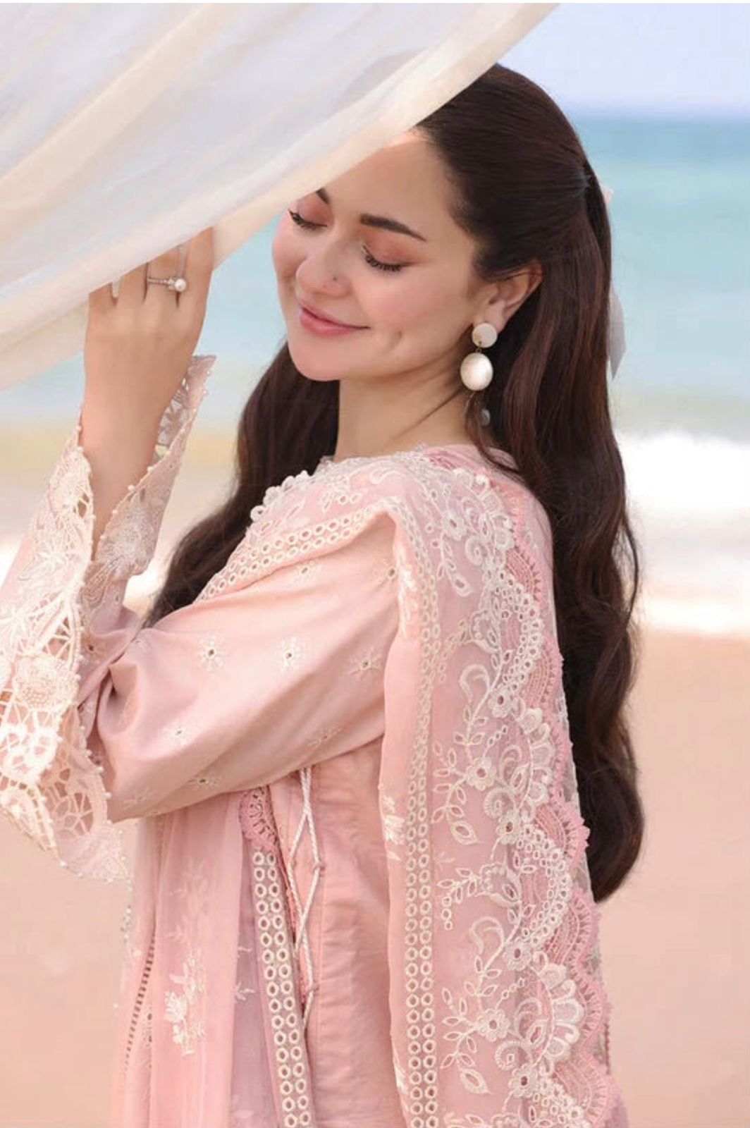 Blush Pink Cutwork Embroidered 3 Pcs Lawn Suit