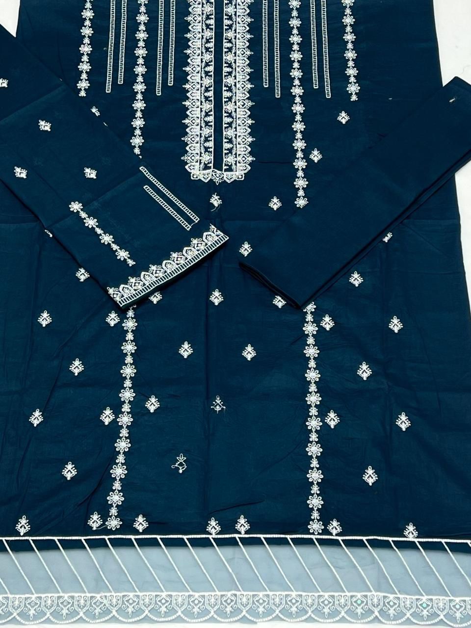 2 Pcs Lawn Suit Dark Green Color