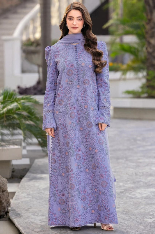 3 Pcs Chiffon Suit Jaman Embroidered